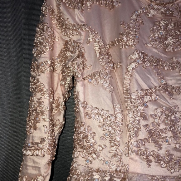 Baby pink high low prom dress - Picture 4 of 7